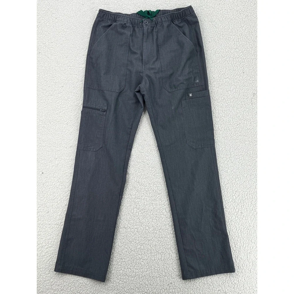 FIGS Cairo Cargo Scrub Pants Men SIze M Graphite Gray Technical Collection
